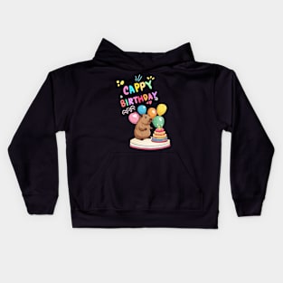 Cappy Birthday Cute Capybara Kids Hoodie